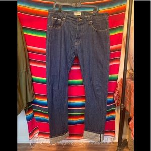 Taylor Stitch Slim Fit Selvedge Denim Jean Size 36x34 Organic Green Line
